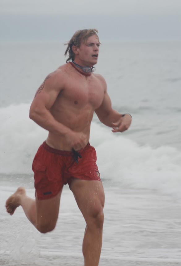 Running on the beach